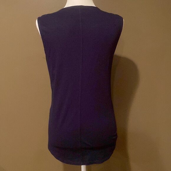 J Crew Navy Sleeveless Shirt Size Small - Picture 5 of 9